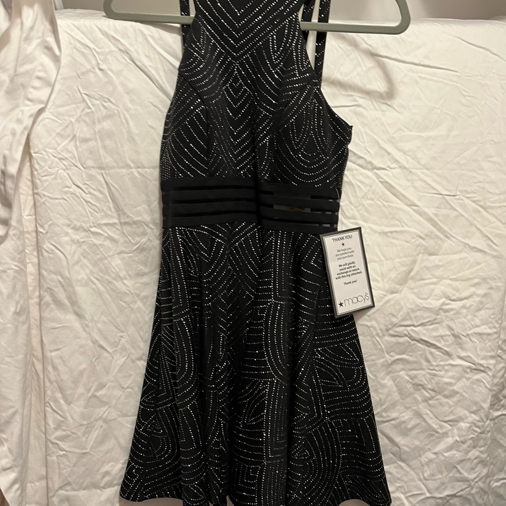 Black and White Patterned Dress